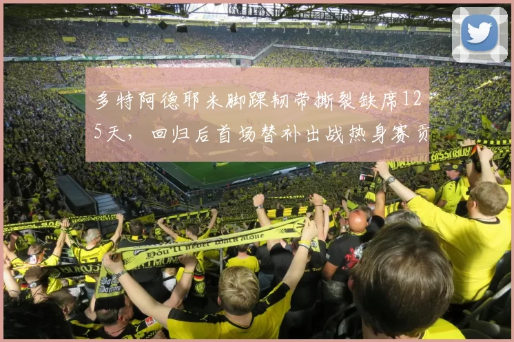 多特阿德耶米脚踝韧带撕裂缺席125天,回归后首场替补出战热身赛贡献1球1助攻